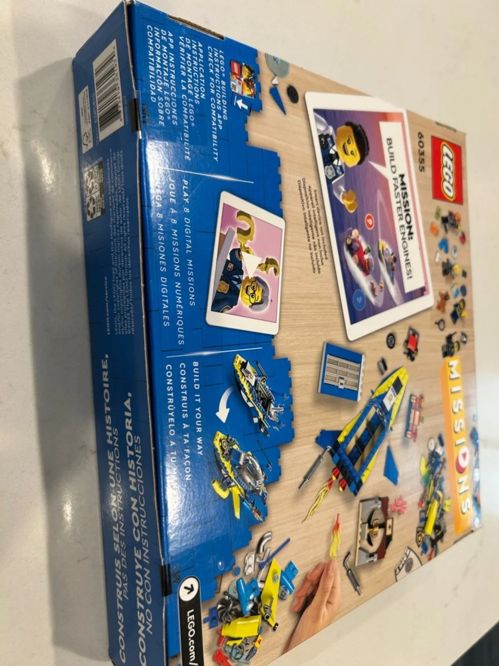 LEGO City Missions Water Police Detective Boat - Blue, Yellow & White - Picture 2 of 2